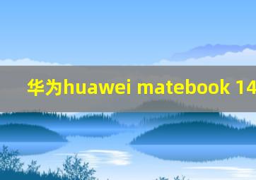 华为huawei matebook 14 2020款